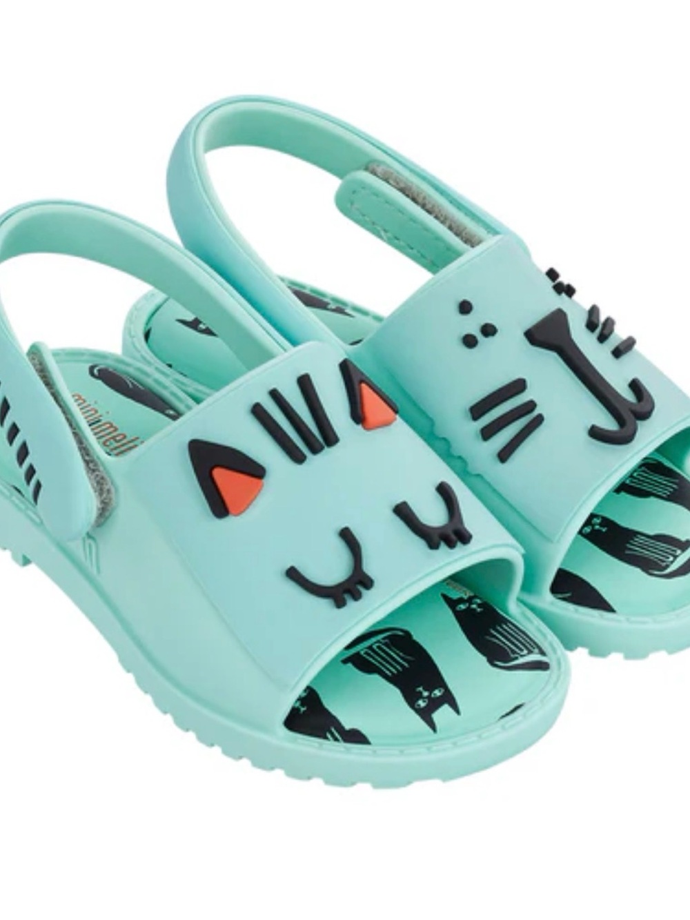 Mini Melissa Mini Mia + Fabula cat face sandals | Size 6 (toddler)